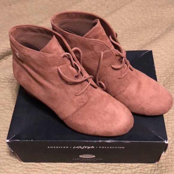 Tan Wedge Booties - Picture 2 of 7